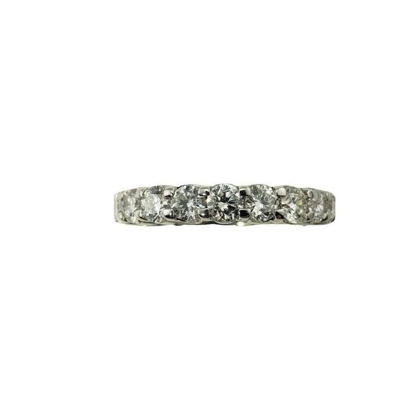 Vintage 14 Karat White Gold Diamond Eternity Band Ring Size 7.25 #11208 - Picture 1 of 9
